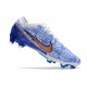 Crampon Nike Zoom Mercurial Vapor XV Elite FG Blanc Bleu Or