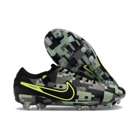 Nike Tiempo Legend 10 Elite FG Crampon Vert Noir