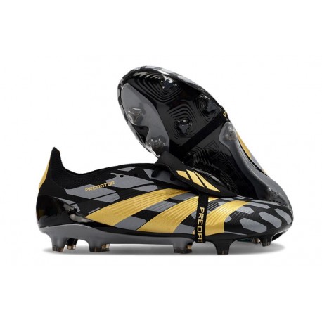 adidas Predator Elite Foldover Tongue FG Noir Or Métallique 