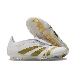 adidas Predator Elite Foldover Tongue FG Blanc Ftwr Or Métallique 
