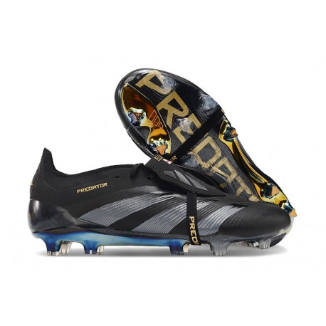 adidas Predator Elite Foldover Tongue FG Noir Carbone Or Métallique