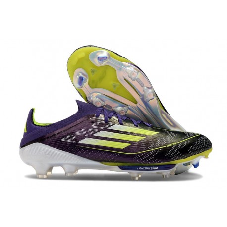 Chaussure adidas f50+ Elite FG Fast Reborn - Violet Blanc Lucid Lemon