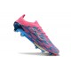 Chaussure de Foot adidas f50+ Elite FG Bleu Solaire Blanc Ftwr Rose