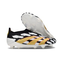 Crampon adidas Predator Elite LL Elite FG Noir Blanc Or