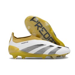 Crampon adidas Predator Elite LL Elite FG Blanc Or Gris