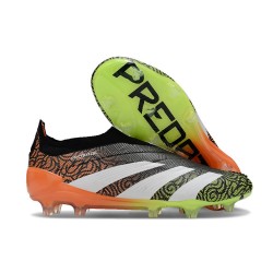 Crampon adidas Predator Elite LL Elite FG Noir Blanc Orange Vert