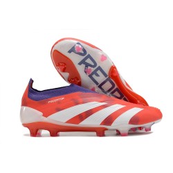 Crampon adidas Predator Elite LL Elite FG Rouge Blanc
