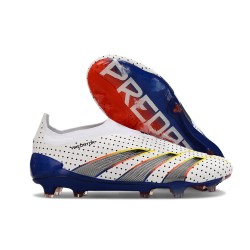 Crampon adidas Predator Elite LL Elite FG Blanc Gris Bleu Rouge