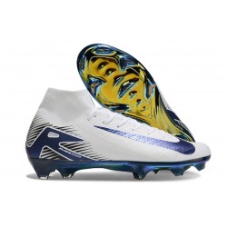 Crampon Nike Mercurial Superfly X Elite FG Blanc Bleu