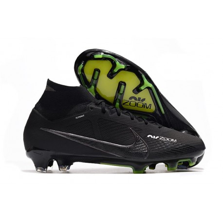 Nike Air Zoom Mercurial Superfly IX Elite FG Shadow - Noir Gris Blanc Jaune Fluo