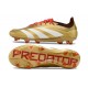 adidas Predator Elite FG Chaussure Or Rouge Blanc