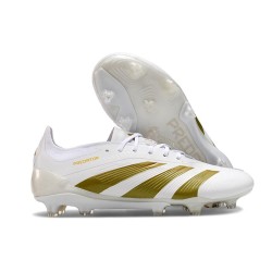 adidas Predator Elite FG Chaussure Or Blanc