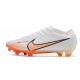 Chaussure Nike Zoom Mercurial Vapor 15 Elite FG Blanc Orange