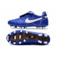 Crampon Foot Nike Tiempo Legend X Elite FG Ronaldo Bleu Blanc