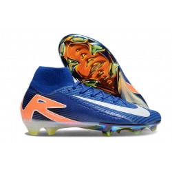 Nike Air Zoom Mercurial Superfly X Elite FG Bleu Blanc Orange