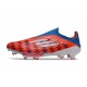 adidas f50 + Sans Lacets FG Neuf Rouge Blanc Bleu