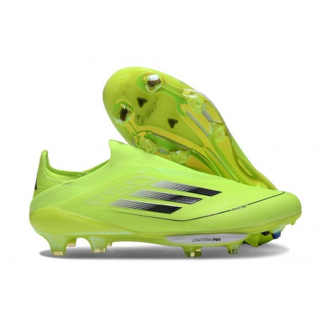 adidas f50 + Sans Lacets FG Neuf Jaune Solaire Noir