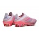 adidas f50 + Sans Lacets FG Neuf Rose Blanc