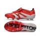 adidas Predator Elite Tongue FG Rouge Lucide Blanc Noir