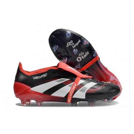 adidas Predator Elite Tongue FG X MOMENTS Noir Blanc Rouge Vif