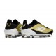 Crampon adidas F50 Elite Sans Lacets FG Doré Noir Blanc
