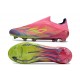 Crampon adidas F50 Elite Sans Lacets FG Rose Jaune Violet