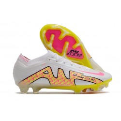 Crampon Nike Zoom Mercurial Vapor XV Elite FG Blanc Rose Jaune