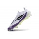 adidas F50 Elite Sans Lacets FG X Messi Blanc Ftwr Noir Violet Uni