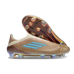 adidas F50 Elite Sans Lacets FG X BAD BUNNY Carton Blanc Crème Cyan Vif