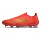 Crampon adidas F50 Elite Sans Lacets FG Rouge Solaire Or Métallique Rouge Vif