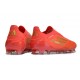 Crampon adidas F50 Elite Sans Lacets FG Rouge Solaire Or Métallique Rouge Vif