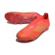 Crampon adidas F50 Elite Sans Lacets FG Rouge Solaire Or Métallique Rouge Vif