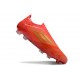Crampon adidas F50 Elite Sans Lacets FG Rouge Solaire Or Métallique Rouge Vif