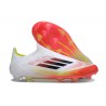 Crampon adidas F50 Elite Sans Lacets FG Blanc Noir Jaune Solaire Rouge