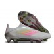 Crampon adidas F50 Elite Sans Lacets FG Gris Rose