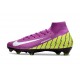 Nike Air Zoom Mercurial Superfly X Elite FG Violet Jaune Blanc