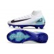 Nike Air Zoom Mercurial Superfly X Elite FG Blanc Bleu Noir