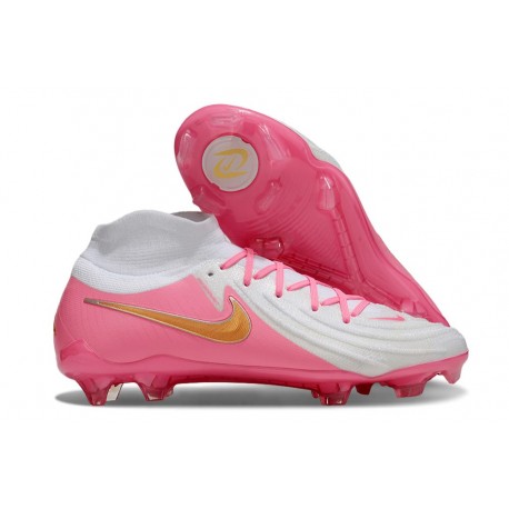 Chaussure Nike Phantom Luna II Elite FG Rose Blanc