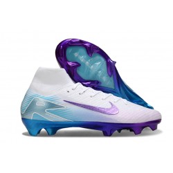 Nike Zoom Mercurial Superfly 10 Elite FG Neuf Blanc Bleu Violet