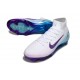 Nike Zoom Mercurial Superfly 10 Elite FG Neuf Blanc Bleu Violet