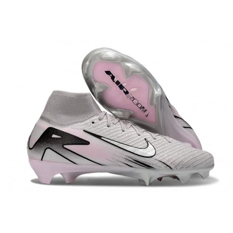 Nike Zoom Mercurial Superfly 10 Elite FG Neuf Gris Blanc