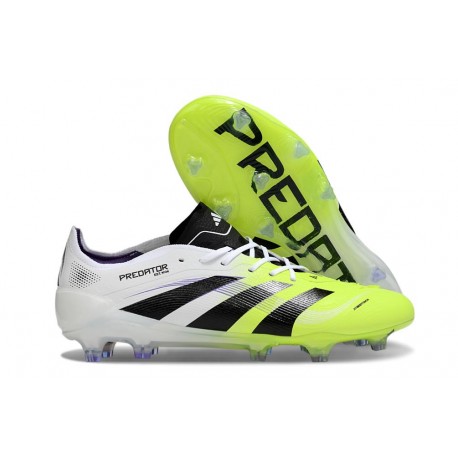 adidas Predator Elite FG Neuf Crampon Blanc Noir Citron Lucid