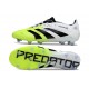 adidas Predator Elite FG Neuf Crampon Blanc Noir Citron Lucid