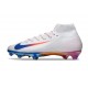 Crampon Nike Mercurial Superfly X Elite FG Blanc Bleu Rouge