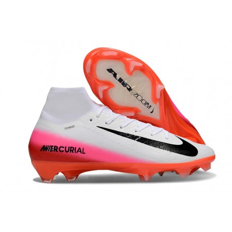 Crampon Nike Mercurial Superfly X Elite FG Blanc Rouge Noir