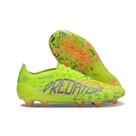 adidas Predator Elite FG Neuf Crampon Jaune Rose