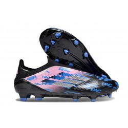 Crampon adidas F50 Elite Sans Lacets FG Noir Bleu Rose