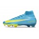 Crampon Nike Mercurial Superfly X Elite FG Bleu Volt
