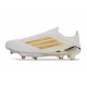 adidas f50 + Sans Lacets FG Neuf Blanc Or