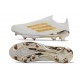 adidas f50 + Sans Lacets FG Neuf Blanc Or